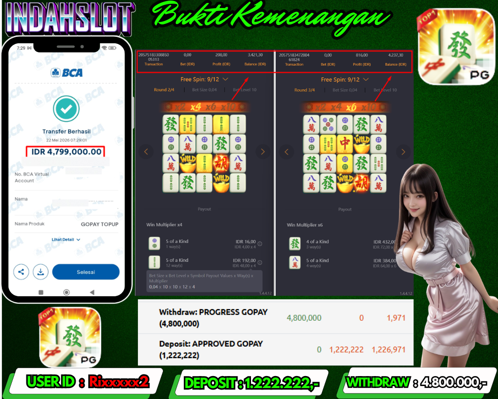 INDAHSLOT MAHJONG WAYS 1 Rp.4.800.000 LUNAS