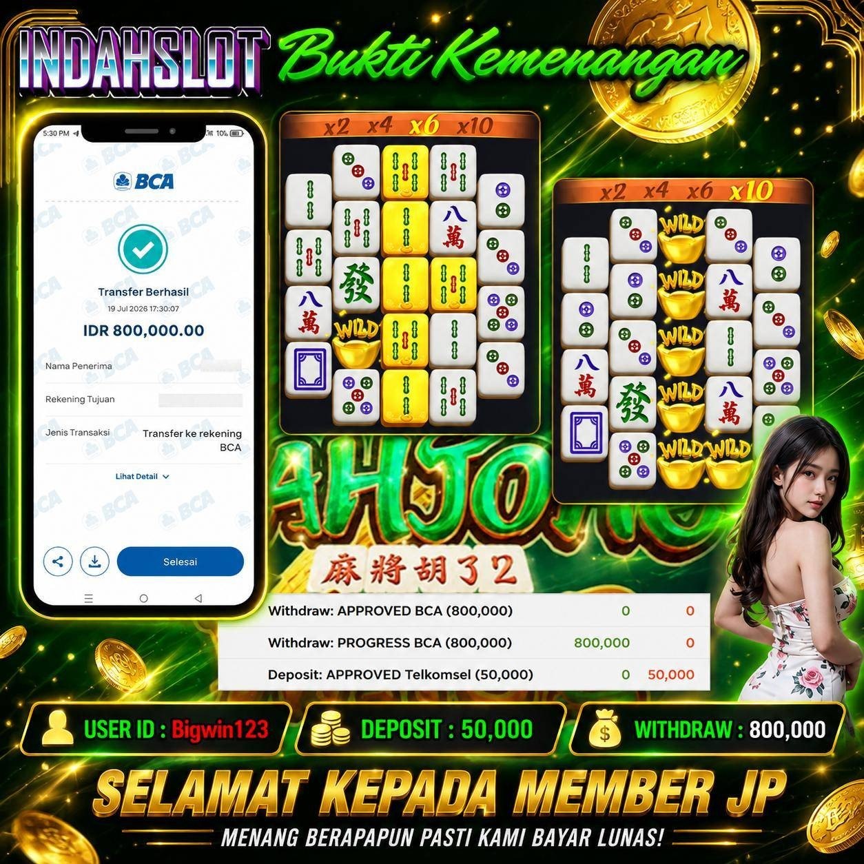 INDAHSLOT MAHJONG WAYS 2 Rp. 800,000,- LUNAS