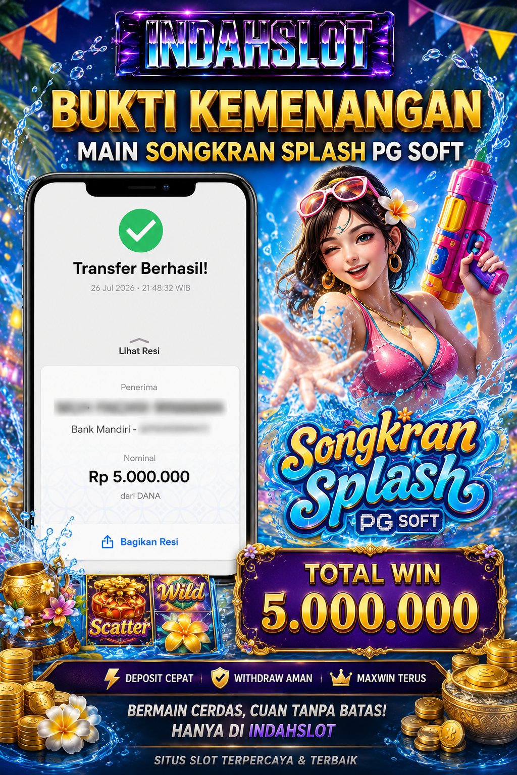 INDAHSLOT SONGKRAN  SPLASH PG SOFT WIN 5.000.000