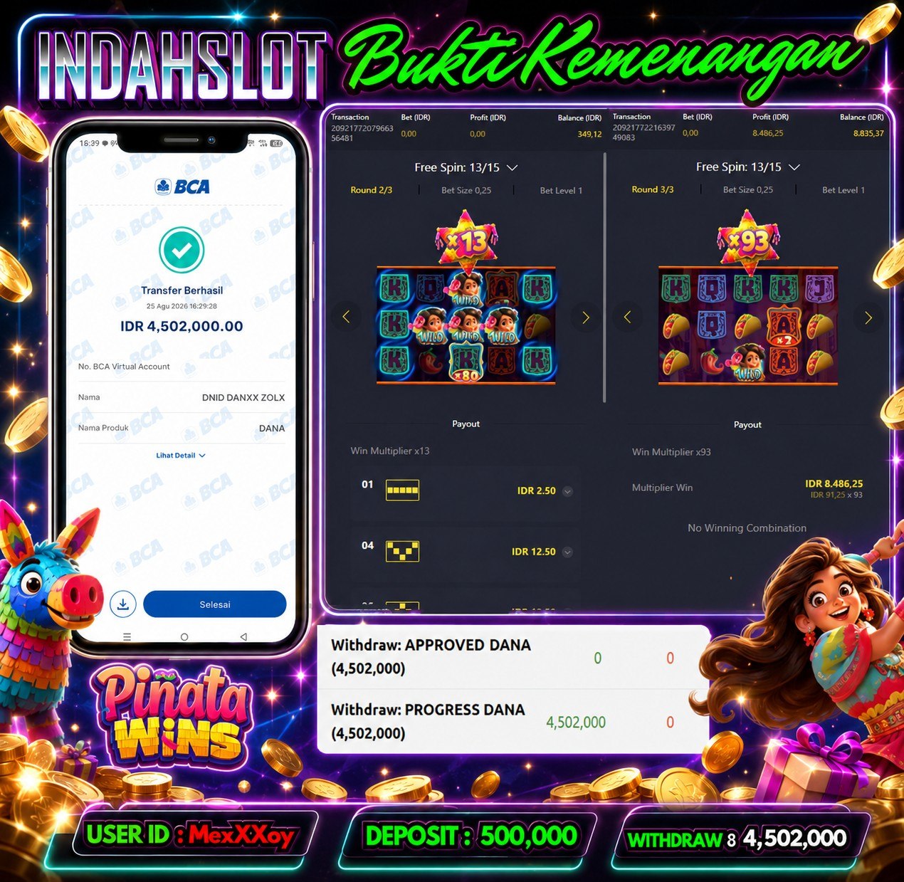 INDAHSLOT PINATA WINS Rp. 4,502,000